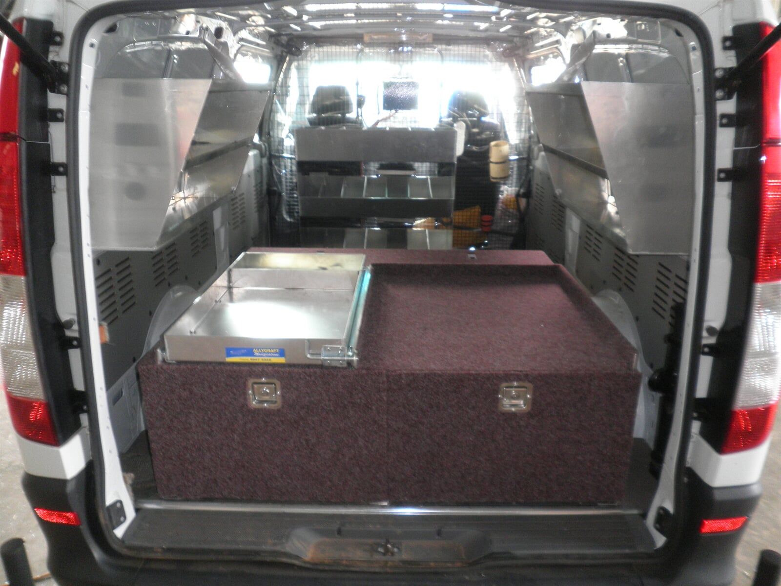 Van Draw Storage System — Allycraft Modifications Aluminum Welding Fabrication Canopy in Winellie, NT