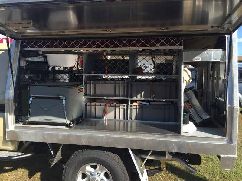 4x4 storage 3 — Allycraft Modifications Aluminum Welding Fabrication Canopy in Winellie, NT