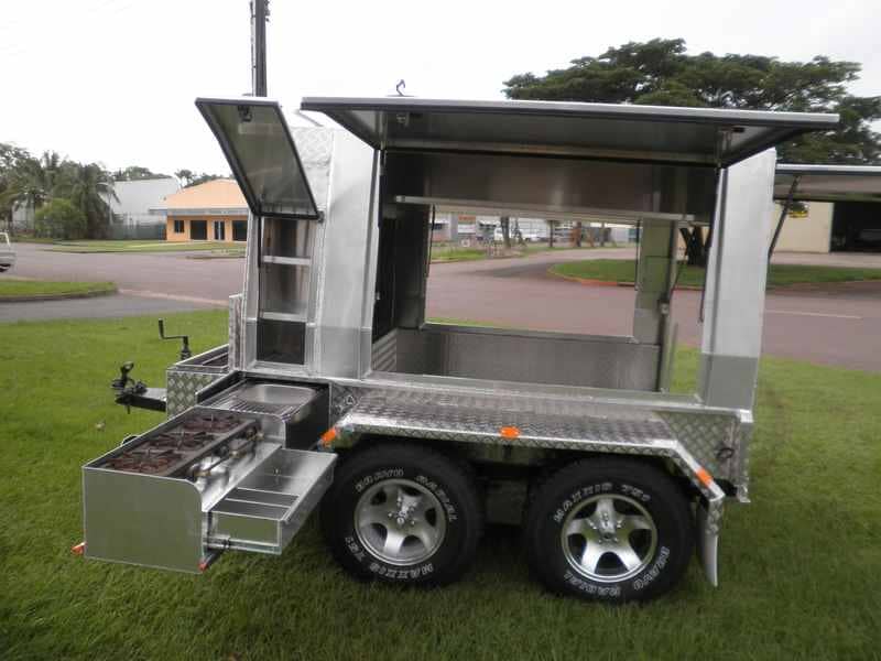 custom built trailers with storage system — Allycraft Modifications Aluminum Welding Fabrication Canopy in Winellie, NT
