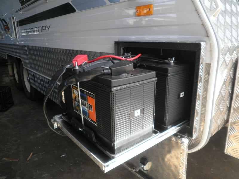 Custom built trailer battery — Allycraft Modifications Aluminum Welding Fabrication Canopy in Winellie, NT