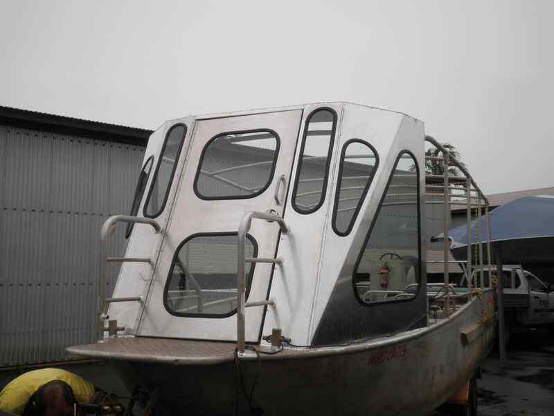 Custom boat — Allycraft Modifications Aluminum Welding Fabrication Canopy in Winellie, NT