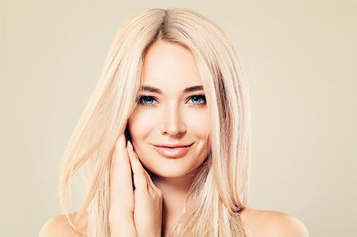 Blonde Woman With Healthy Skin