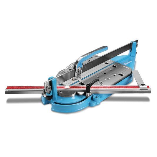 Blue Tile Cutter with Red Measurement Guide — Superior Access Hire in Wynnum, QLD