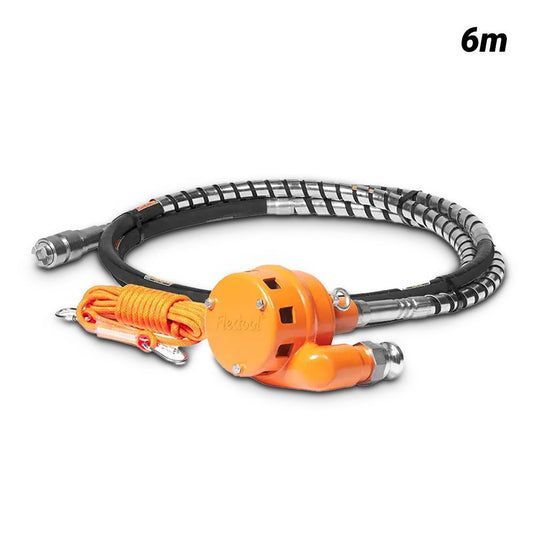 Orange Concrete Vibrator with Flexible Shaft — Superior Access Hire in Wynnum, QLD