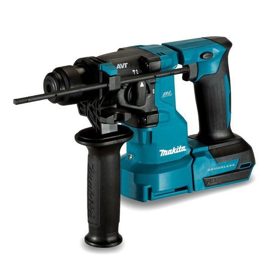 Blue and Black Makita Rotary Hammer Drill with A Drill Bit Extended — Superior Access Hire in Wynnum, QLD