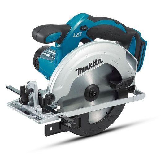 Blue and Black Makita Circular Saw with Silver Blade — Superior Access Hire in Wynnum, QLD