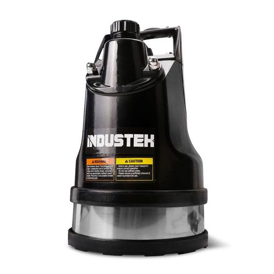 Black and Silver Submersible Water Pump with A Handle — Superior Access Hire in Wynnum, QLD