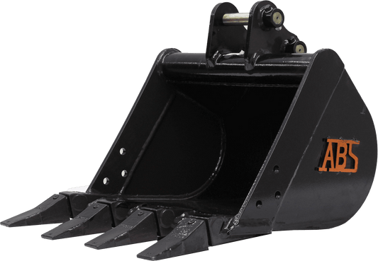 Black Excavator Bucket with Teeth — Superior Access Hire in Wynnum, QLD