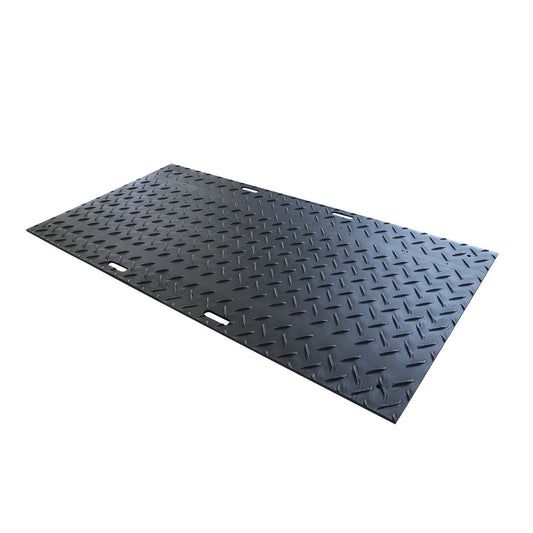Black Diamond Plate Ground Protection Mat — Superior Access Hire in Wynnum, QLD