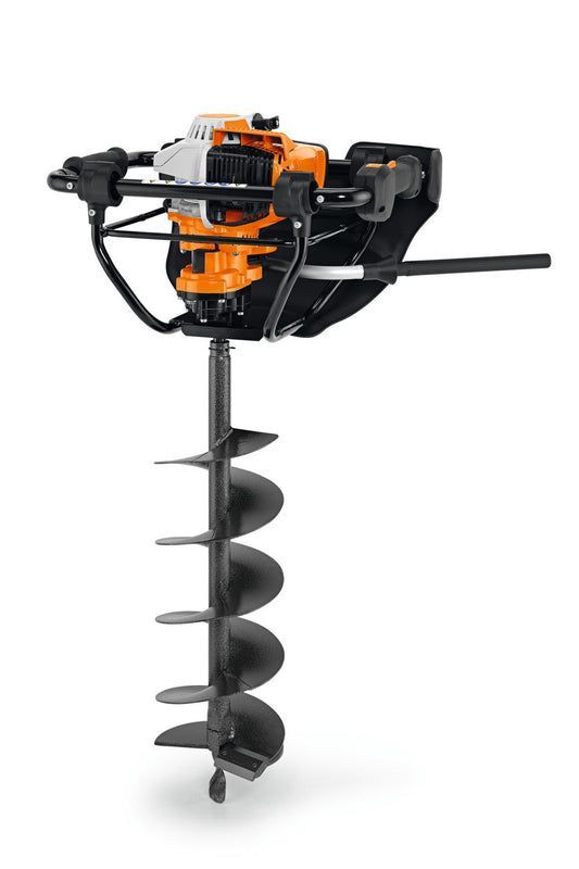 Orange and Black Gasoline-Powered Earth Auger — Superior Access Hire in Wynnum, QLD