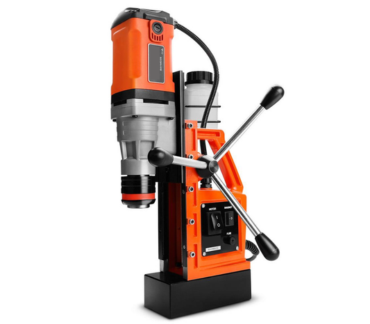 Orange and Black Magnetic Drill Press — Superior Access Hire in Wynnum, QLD