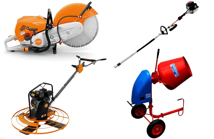 A Concrete Cutter, Power Trowel, Multi-Tool, and Concrete Mixer — Superior Access Hire in Wynnum, QLD