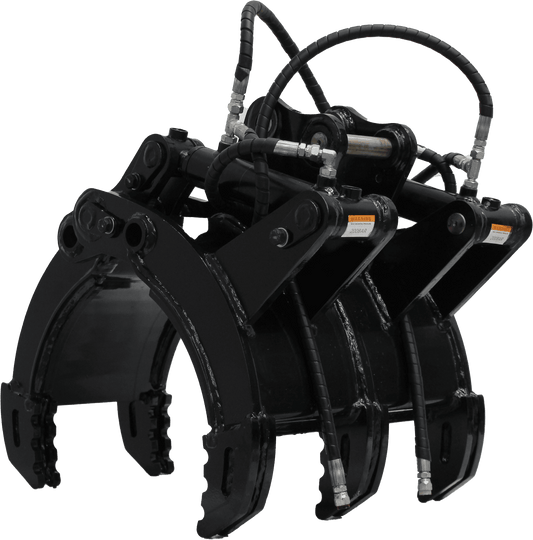 Black Grapple Attachment for Heavy Machinery — Superior Access Hire in Wynnum, QLD