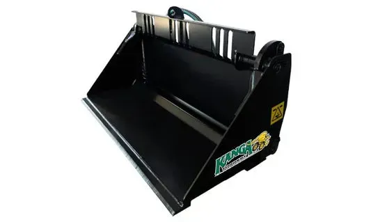 Black Front-End Loader Bucket, Angled View — Superior Access Hire in Wynnum, QLD