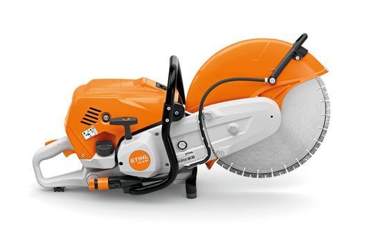 Orange and White Stihl Cut-Off Saw with A Large Circular Blade — Superior Access Hire in Wynnum, QLD