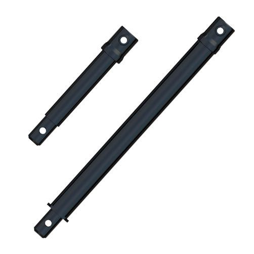 Two Black Plastic Hinges with Rectangular Ends — Superior Access Hire in Wynnum, QLD