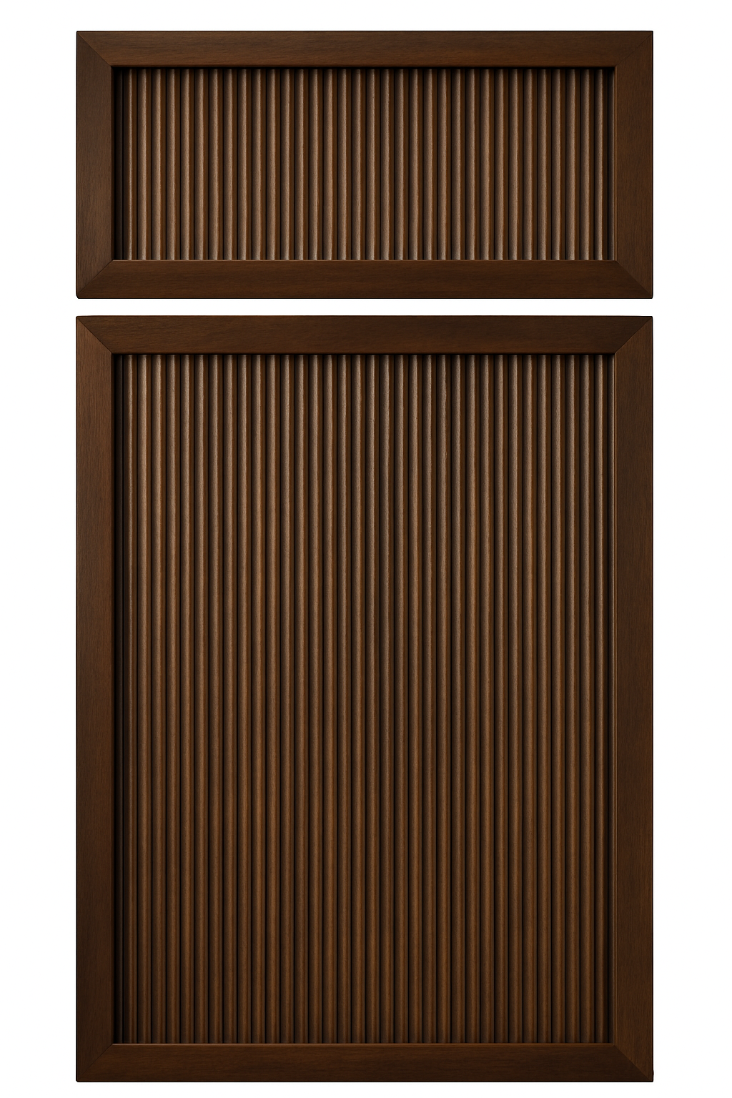 Construction of a house: garage and entrance with windows covered in white sheeting, under a blue sky.