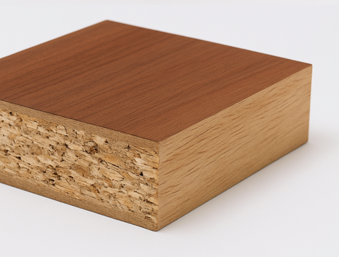 Close-up of wood veneer grain texture — Portland Pro-Tech Woodworking cabinetry sample