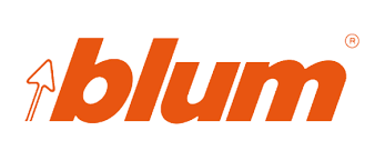 Blum logo — manufacturer of soft-close drawer slides and hinges