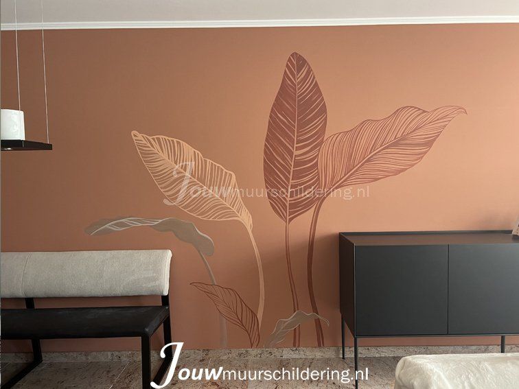 muurschildering historisch stadsgezicht