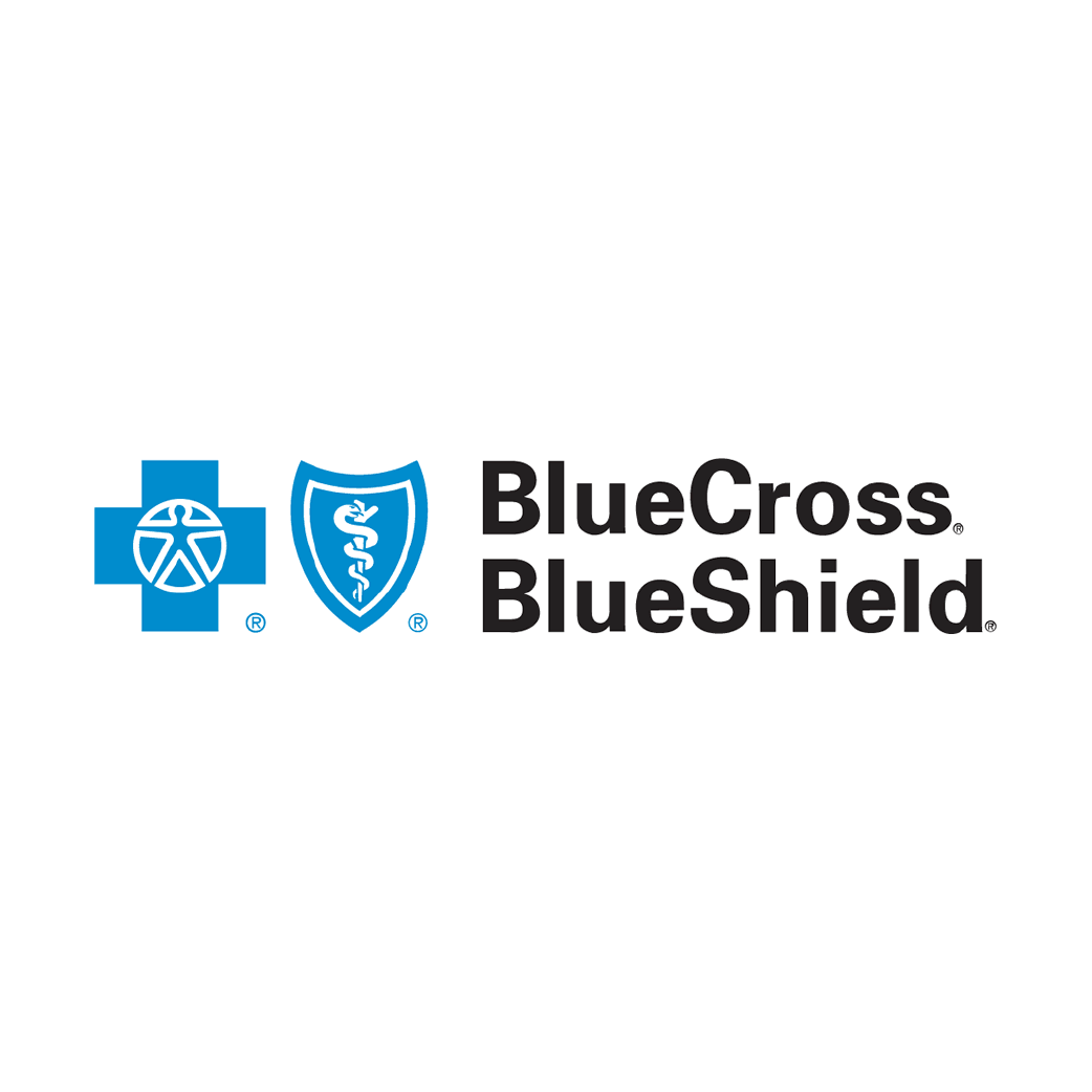A blue cross blue shield logo on a white background.