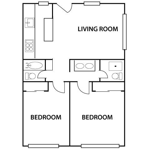 The Entrepreneur Two-Bedroom Floor Plan