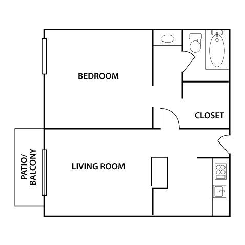 The Socialite Two-Bedroom Floor Plan