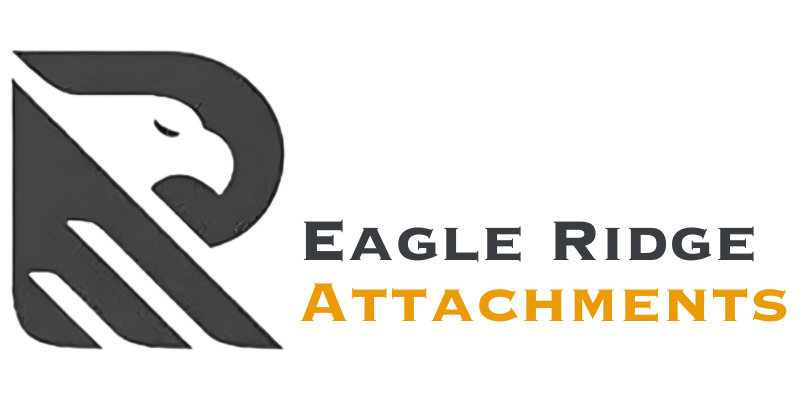 The logo for eagle ridge attachments has an eagle on it.