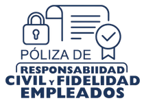 A logo for a company called poliza de responsabilidad civil y fidelidad empleados.