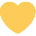 Yellow heart shape.