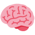 Pink cartoon brain.