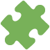 Green jigsaw puzzle piece.