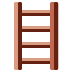 Wooden ladder with four rungs.
