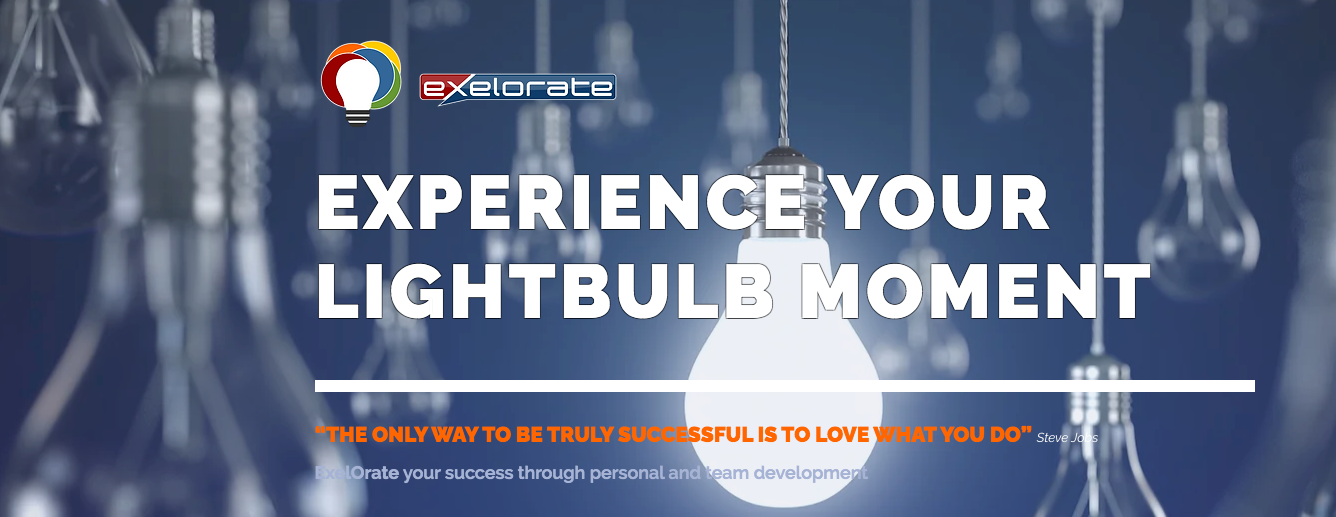 Advertisement with lightbulbs, the text reads