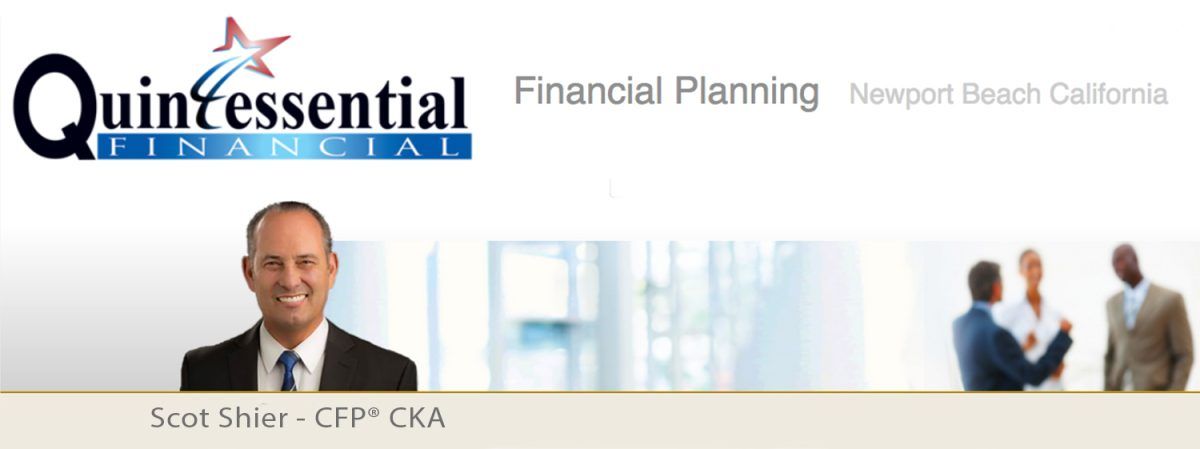 Quintessential Financial logo. A man smiles below the company name. Newport Beach, California.