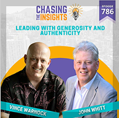 Podcast cover: two men, Vince Warnock and John Whitt, smiling. Title: 