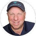 Man wearing a blue cap with 