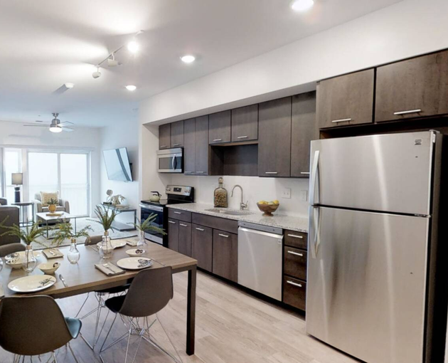 The View On Pavey Square Apartment Kitchen with Luxury Design.