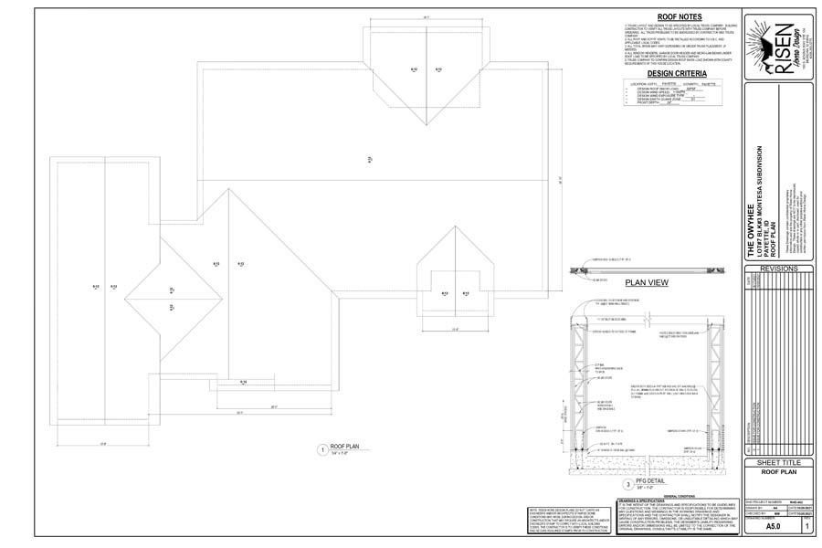 A black and white drawing of a house roof.
