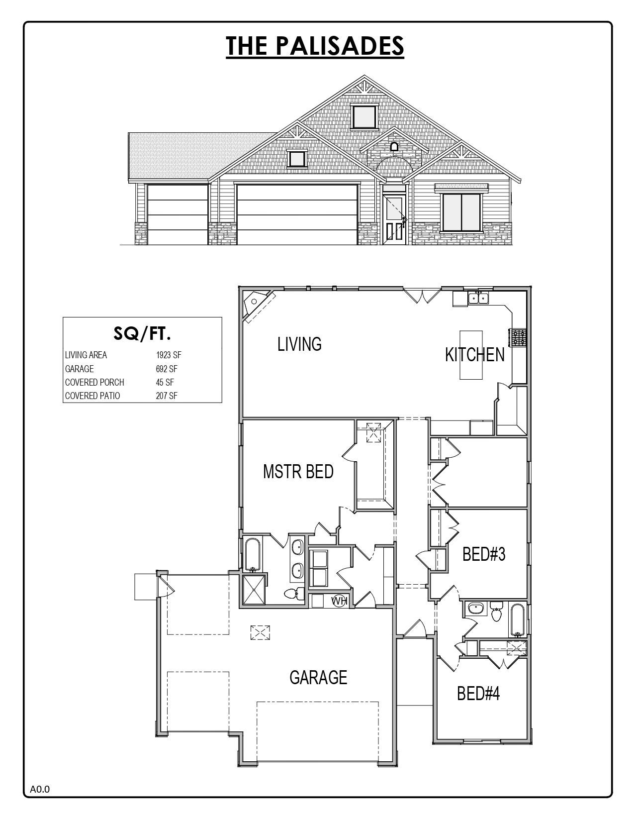 A black and white floor plan of a house.