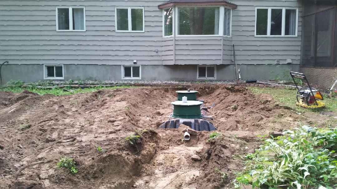 completed septic tank installation