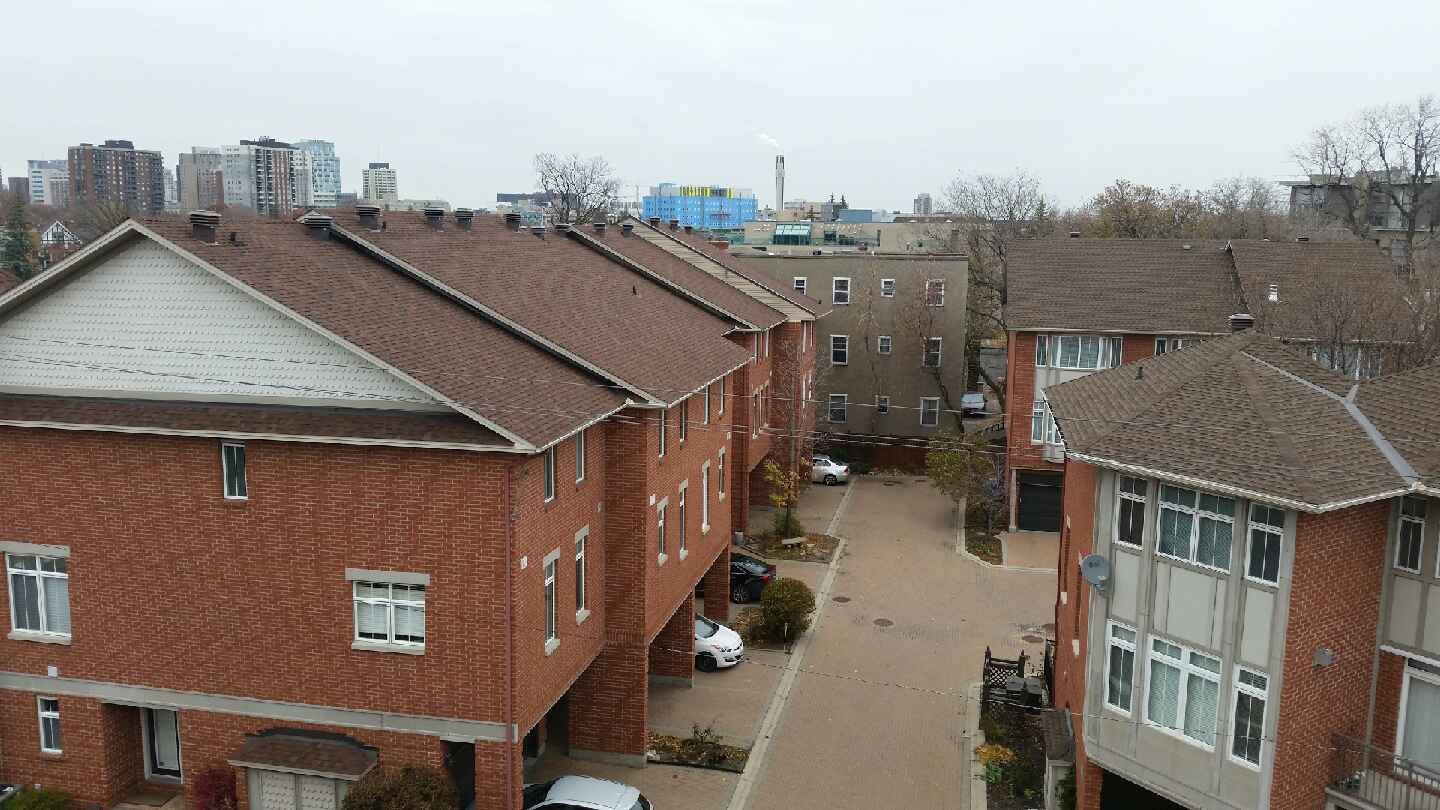aerial view of multi-unit residential property