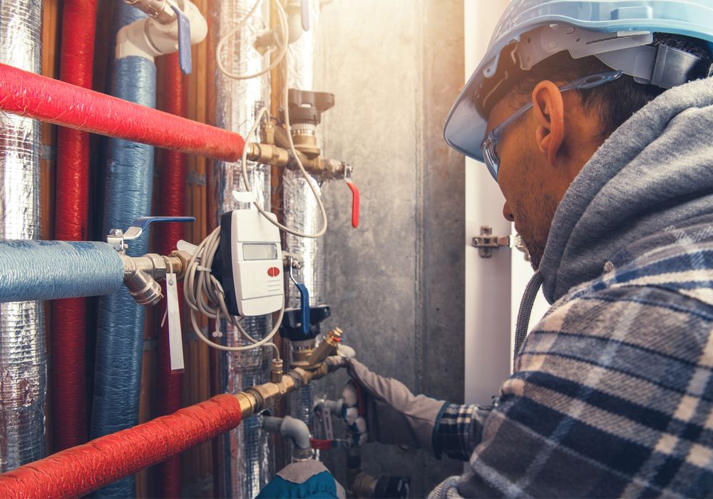 Technician Checking the Heating System