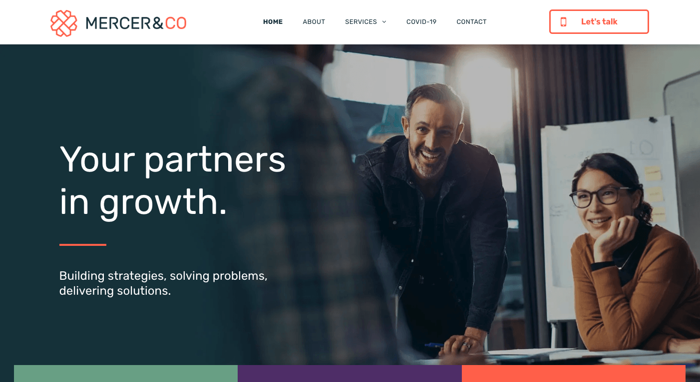 Purple Circle Financial Services Website Example