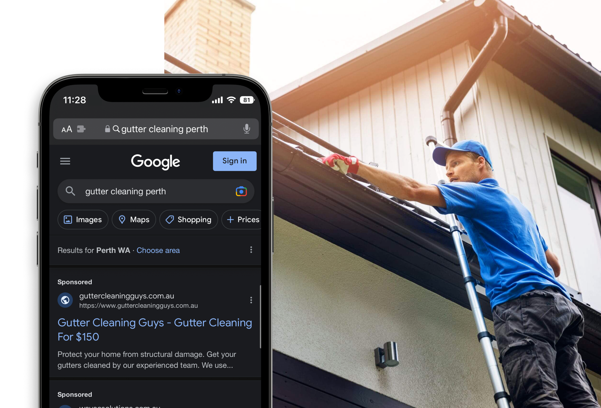 Gutter Cleaning Guys Ad Mockup