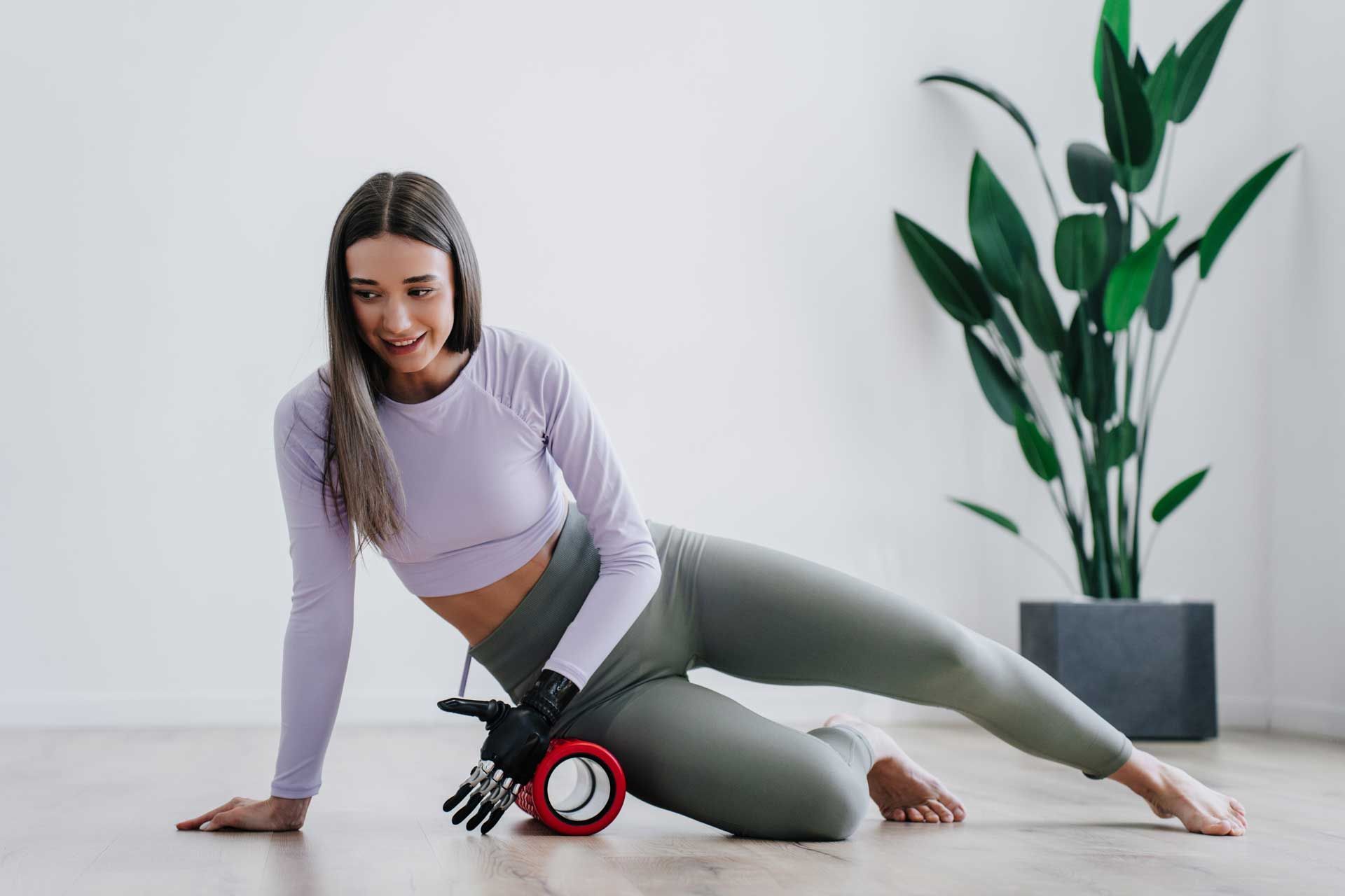 amputee doing physical therapy