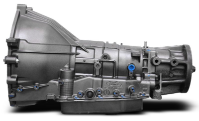 Gray automatic transmission for a Ford vehicle.