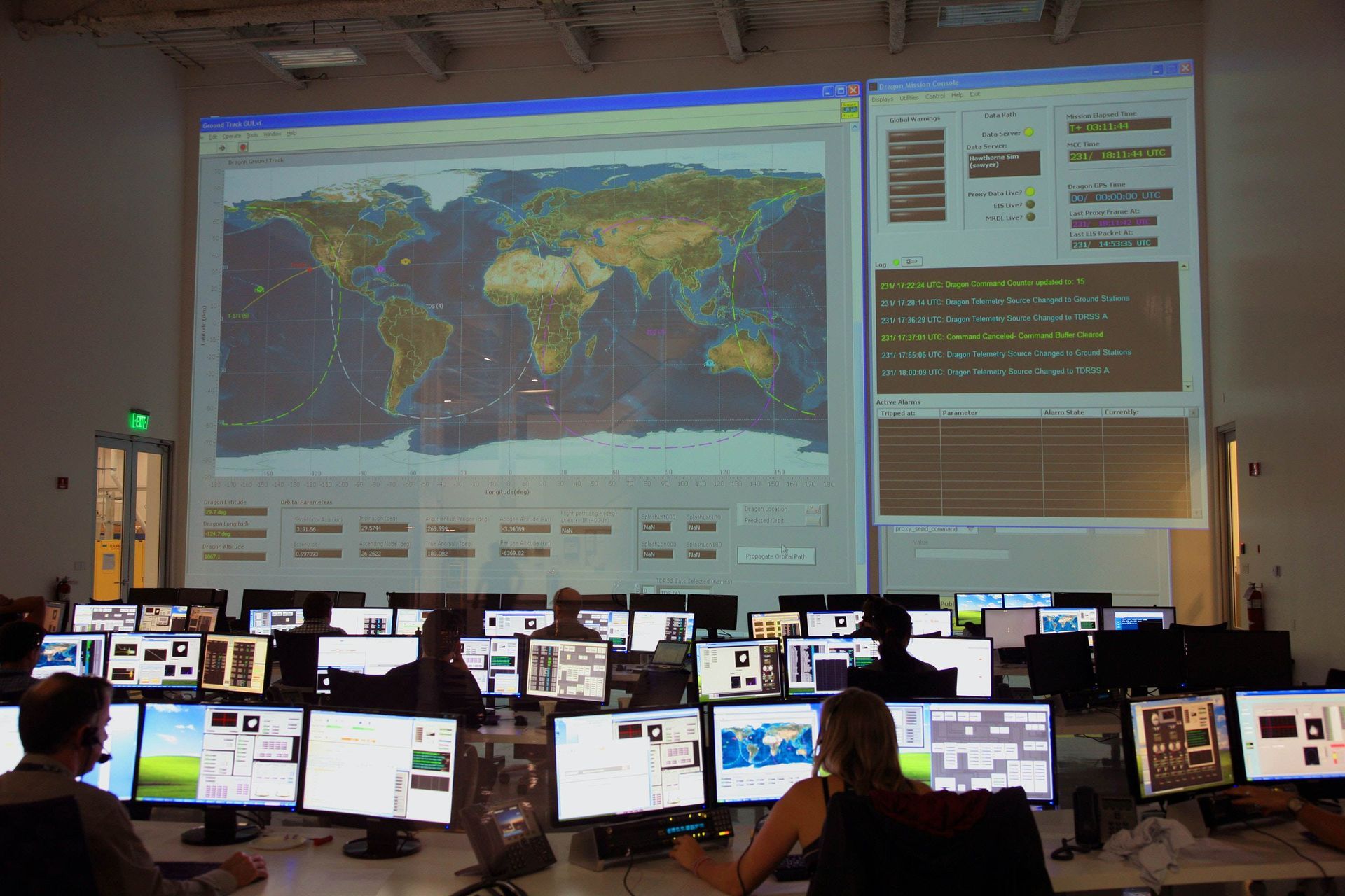 SpaceX command center