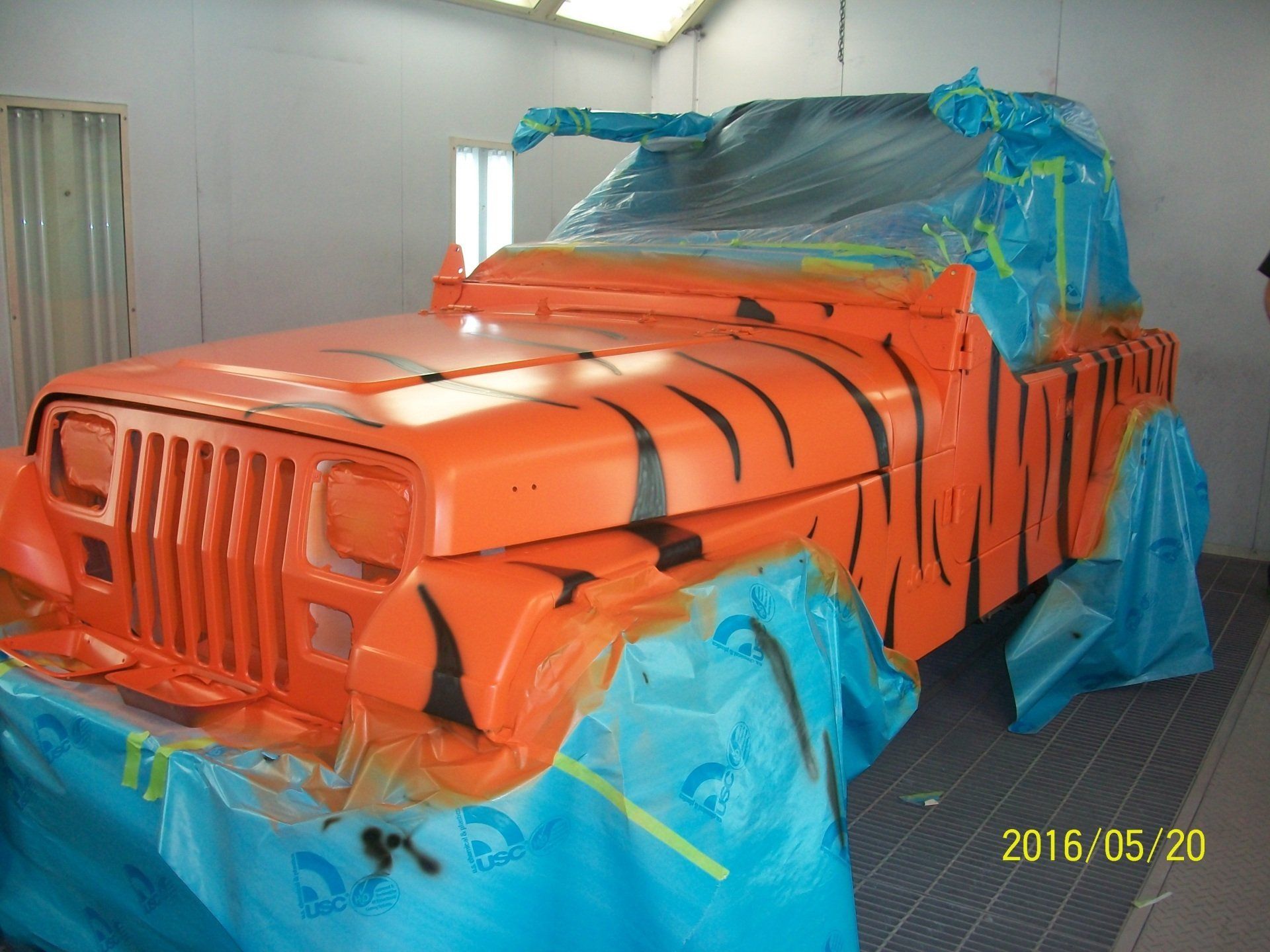 Jeep with Tiger Stripe Paint — Villas, NJ — John's Auto Body