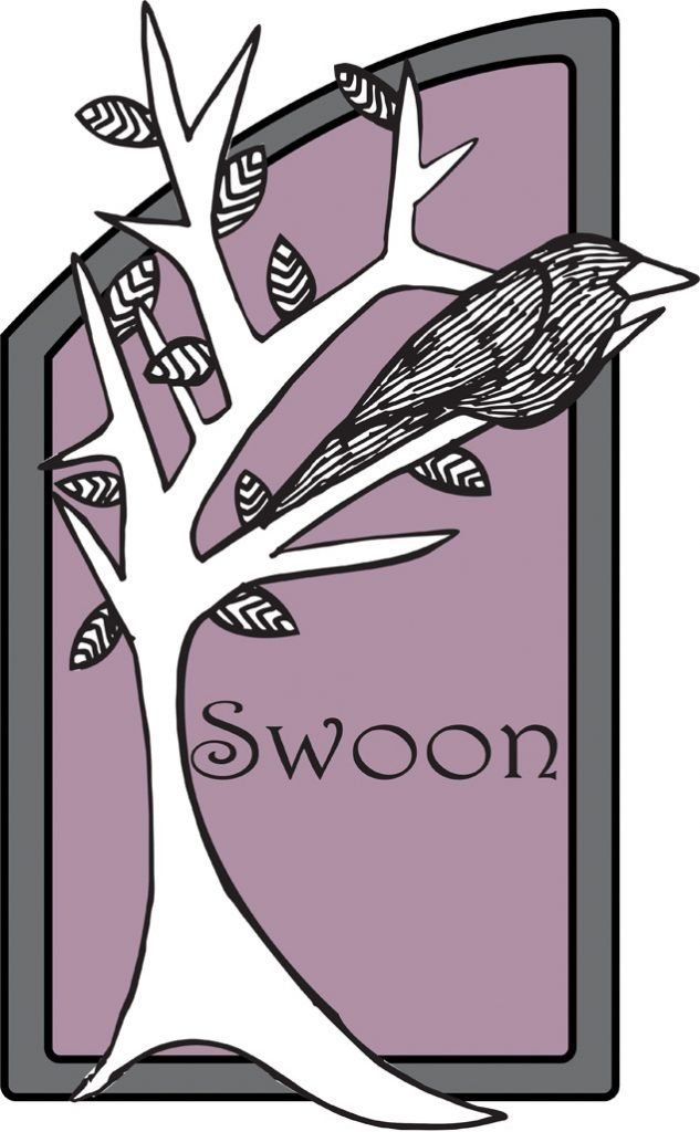 a tree with a bird on it and the word swoon on the bottom